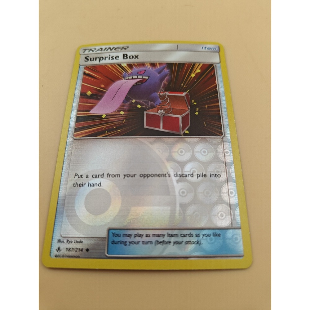 Pokemon Surprise Box 187/214 Reverse Holo Unbroken Bonds NM M TCG Card
